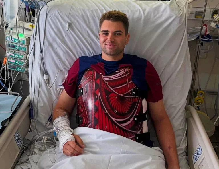 Diver Brian Pethke recovers in hospital from his traumatic experience