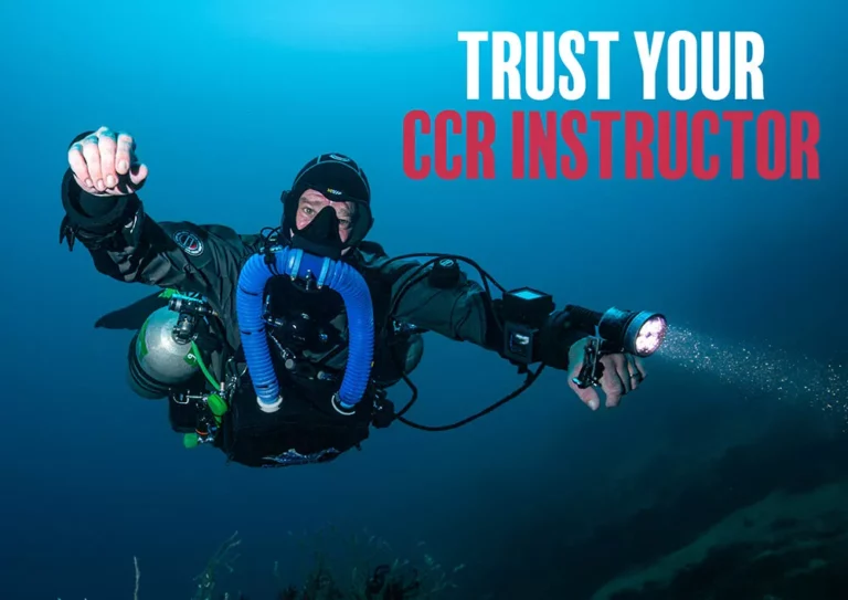 Title header for Don Silcock's article on the importance of why you must trust your CCR instructor during technical training.