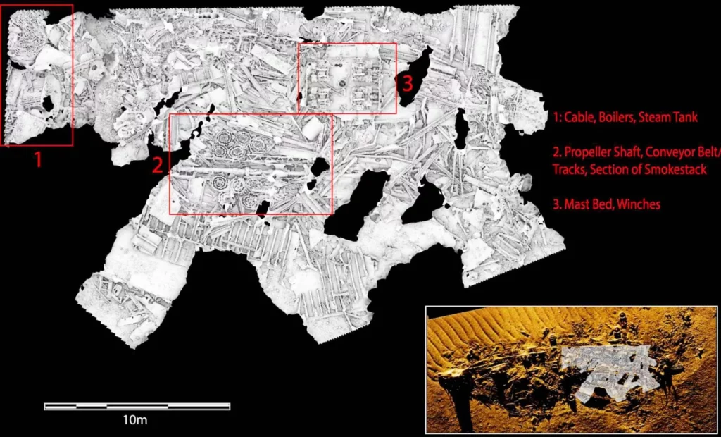 WW2 shipwrecks from USA's only invaded territory revealed 8 Photogrammetric model of Dellwood highlighting the stern quarter (Kota Yamafune, APPARATUS Inc)