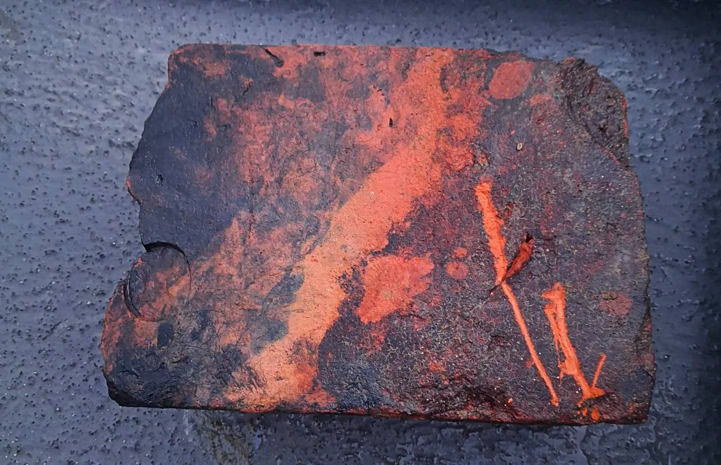 Brick recovered from the ship's galley (Frode Kvalø / NMM)