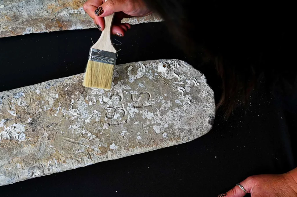 IS marks on one of the ingots (MSDS Marine)