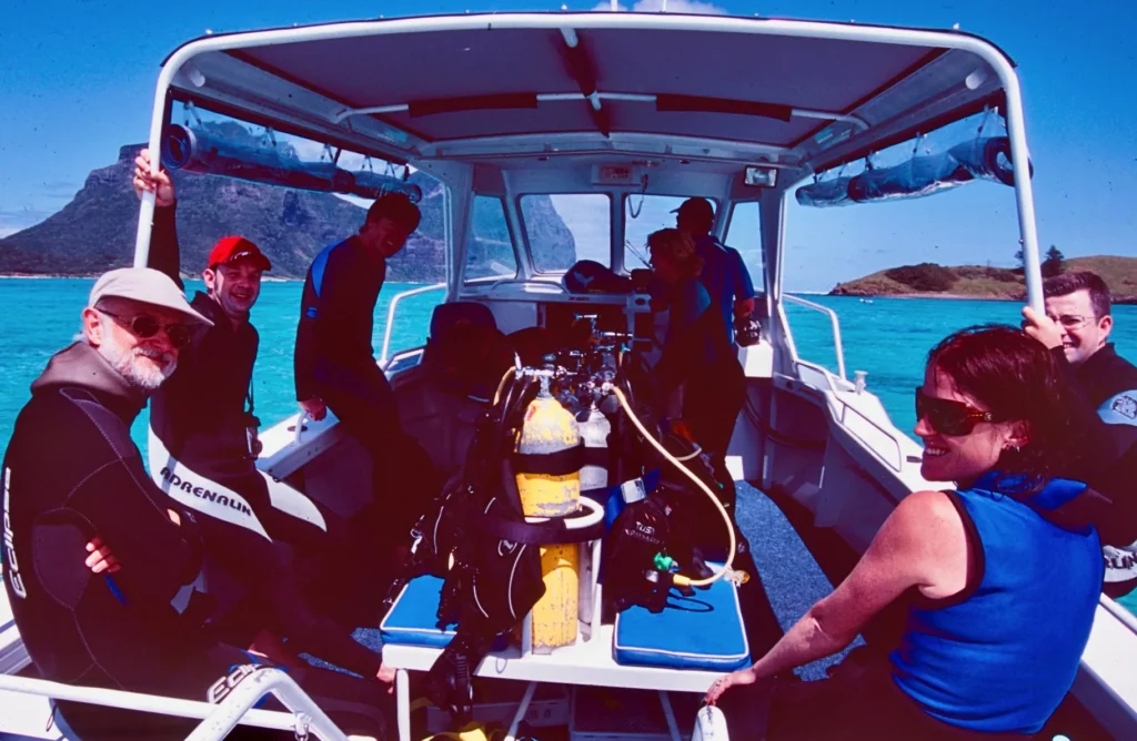 On the dive-boat