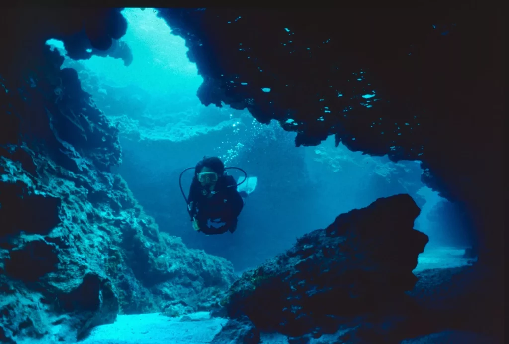 Diver at North Head Cave