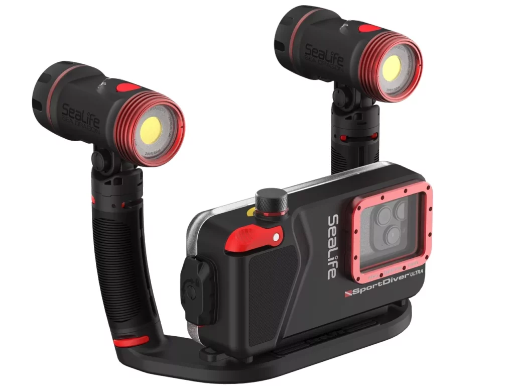 SportDiver Ultra Duo 5000 housing with two Sea Dragon 2500 photo-video lights