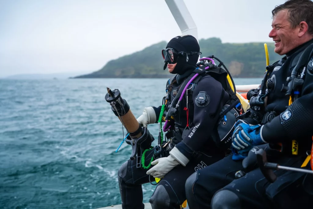 Working on the seagrass project out of Falmouth (OCT)
