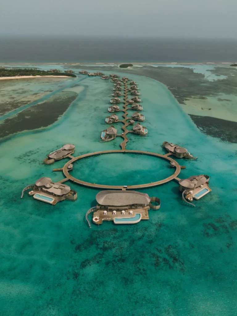 Soneva Jani South Jetty Overwater Villas Aerial 1