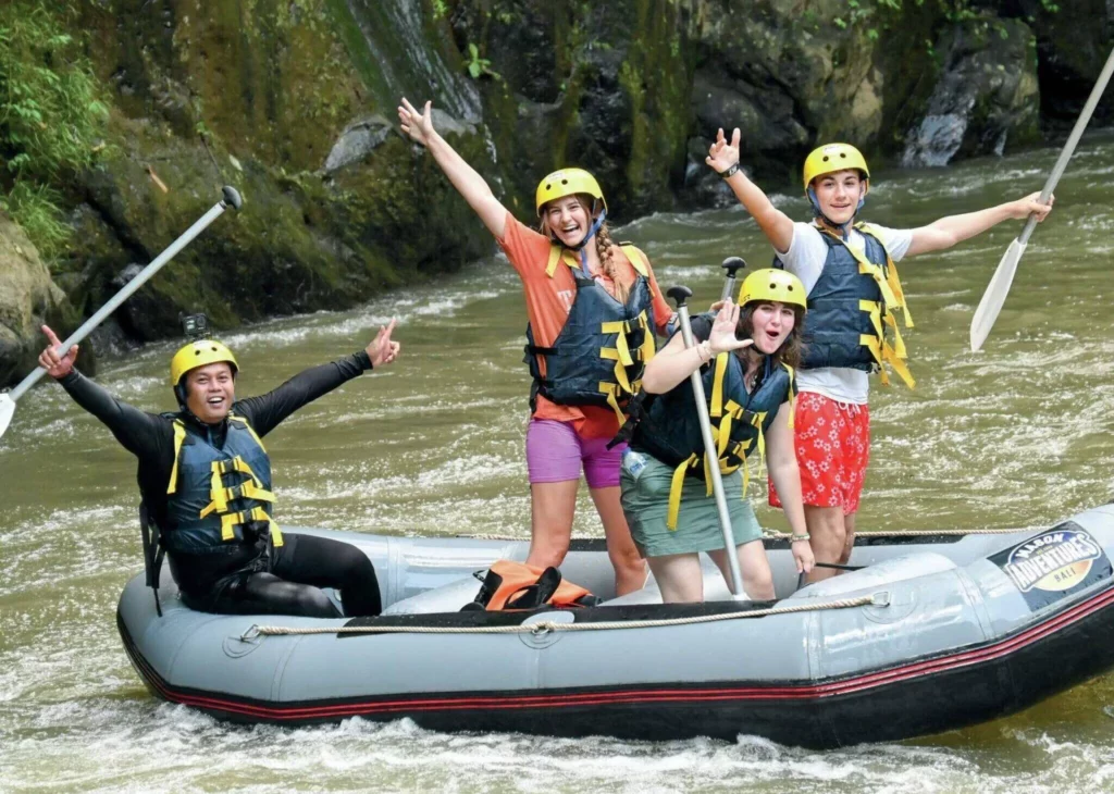 Whitewater rafting was a blast