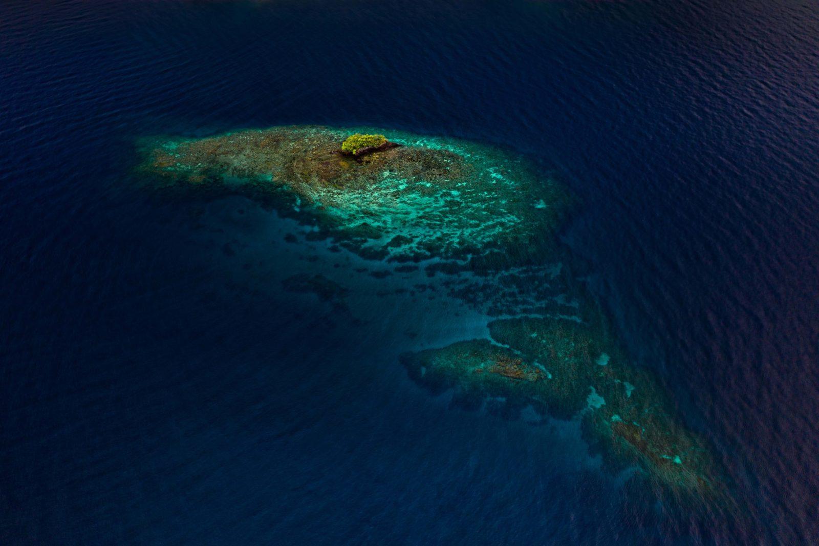 Best Dive Sites of Papua New Guinea 3 Ann Sophies Reef from the Air by Jackson Groves
