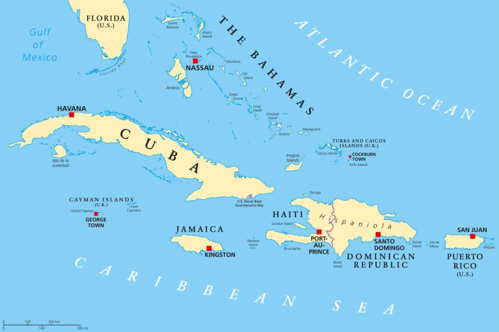 Best Places For Scuba Diving In The Caribbean and Americas 1 Scuba Diving Caribbean Map