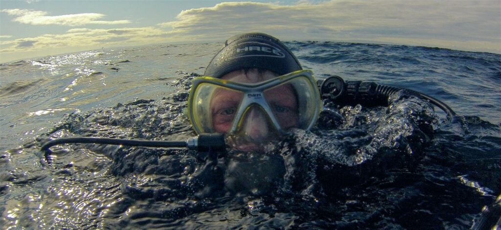 Scuba Diver On Surface