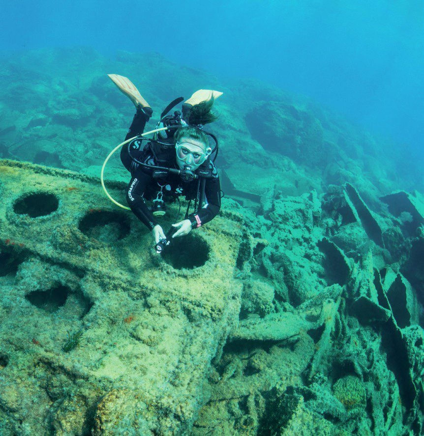 Outside of a shipwreck