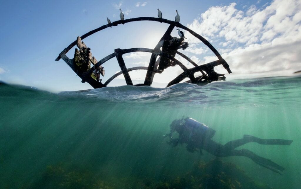 Some wrecks are very shallow