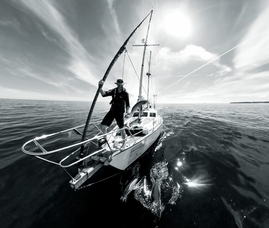 Dolphins accompany Monty to his next destinations