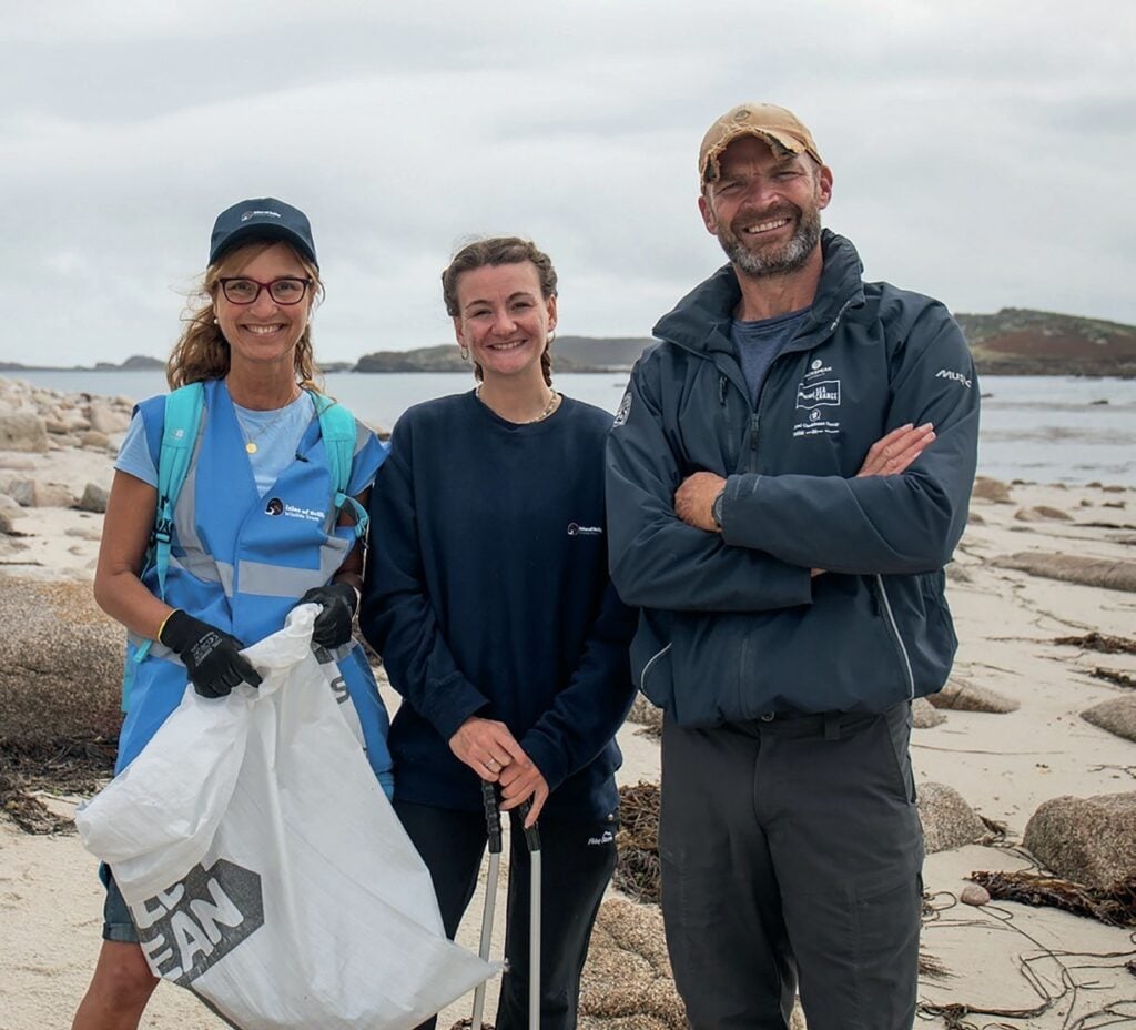 Monty joins a beach clean