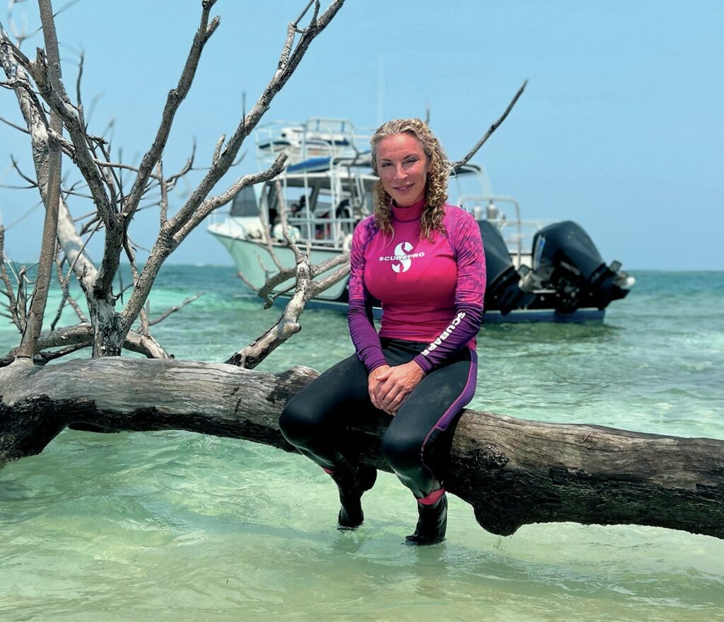 Scuba Diver Sarah Donohue Q & A: Diving, Stunts & Marine Conservation 10 Sarah on a warmwater dive trip