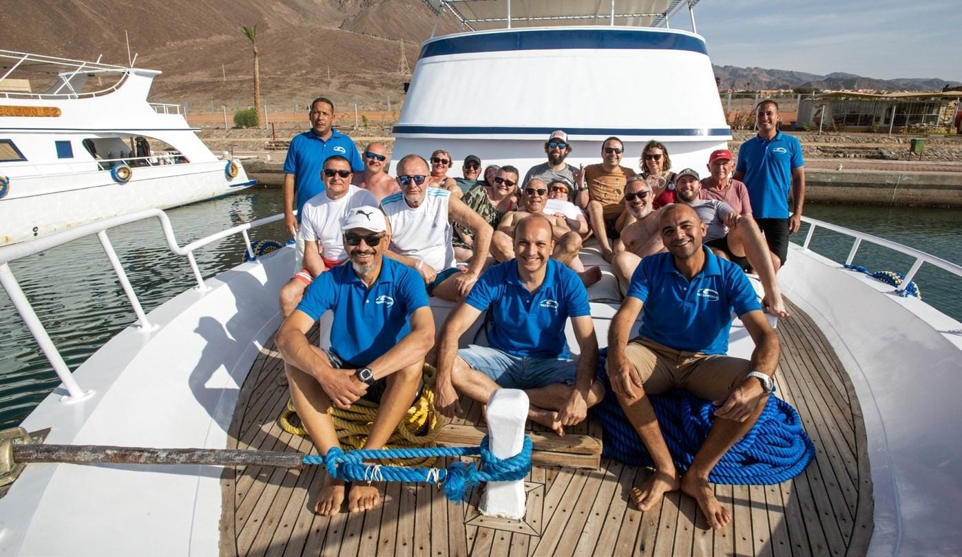 The Waterworld team with dive group