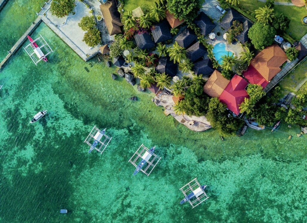 Aerial view of the resort