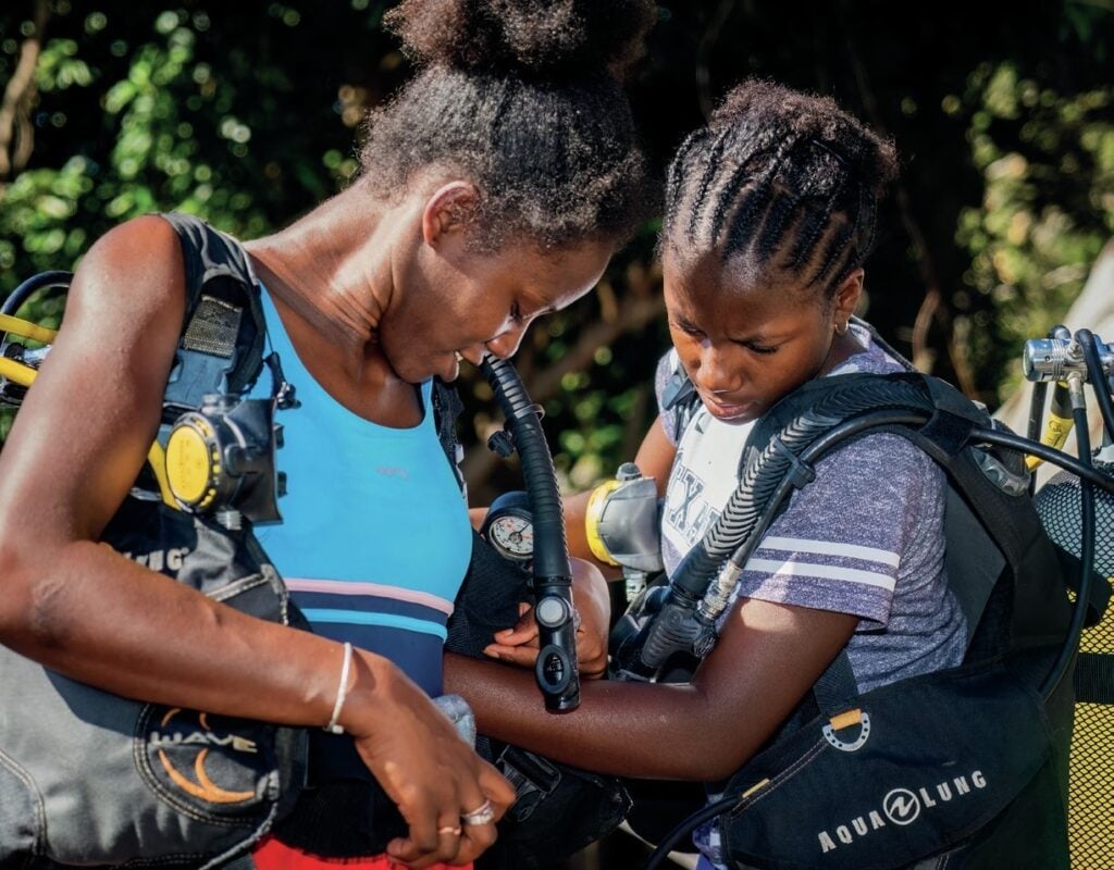 Daughters Of The Deep Equalising The Ocean 3 Getting kitted up for a dive