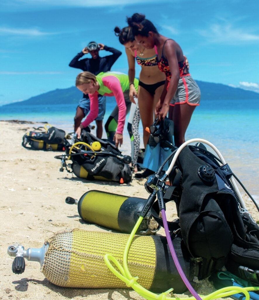 Daughters Of The Deep Equalising The Ocean 6 Prepping dive kit