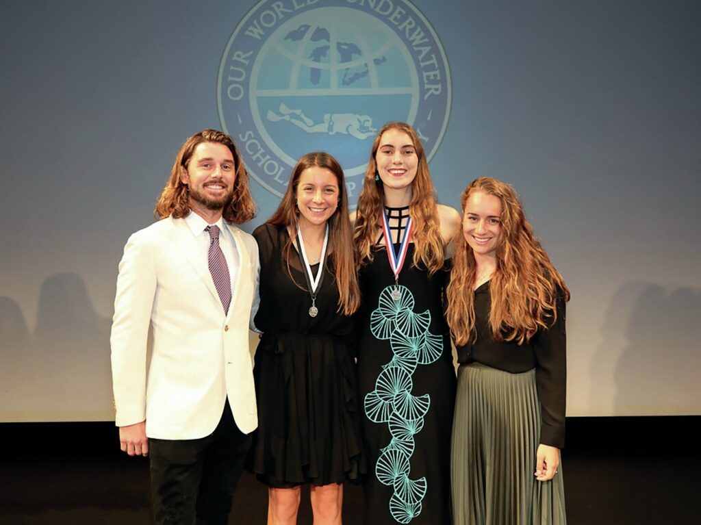 Diving into Discovery: Life as an Our World-Underwater Scholarship Society Scholar 2 Sophie with fellow Scholars