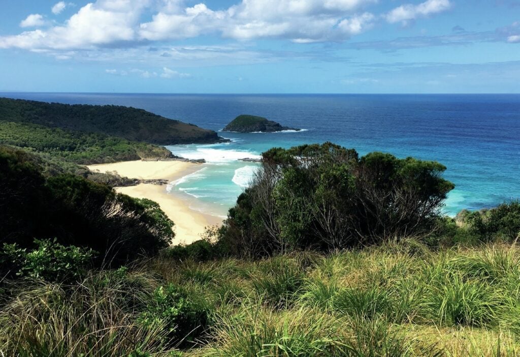 The smoky cape lighthouse offers stunning views