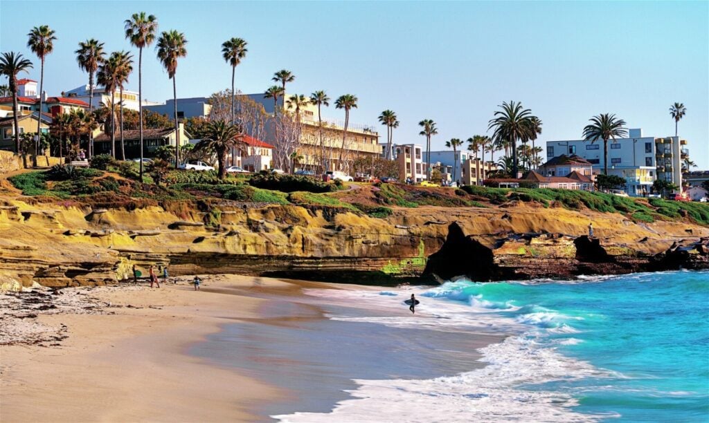Shore diving at La Jolla, a top California diving location


